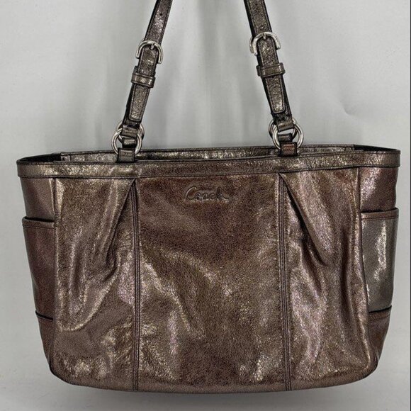 Coach Metallic Silver Handbag - Picture 1 of 5